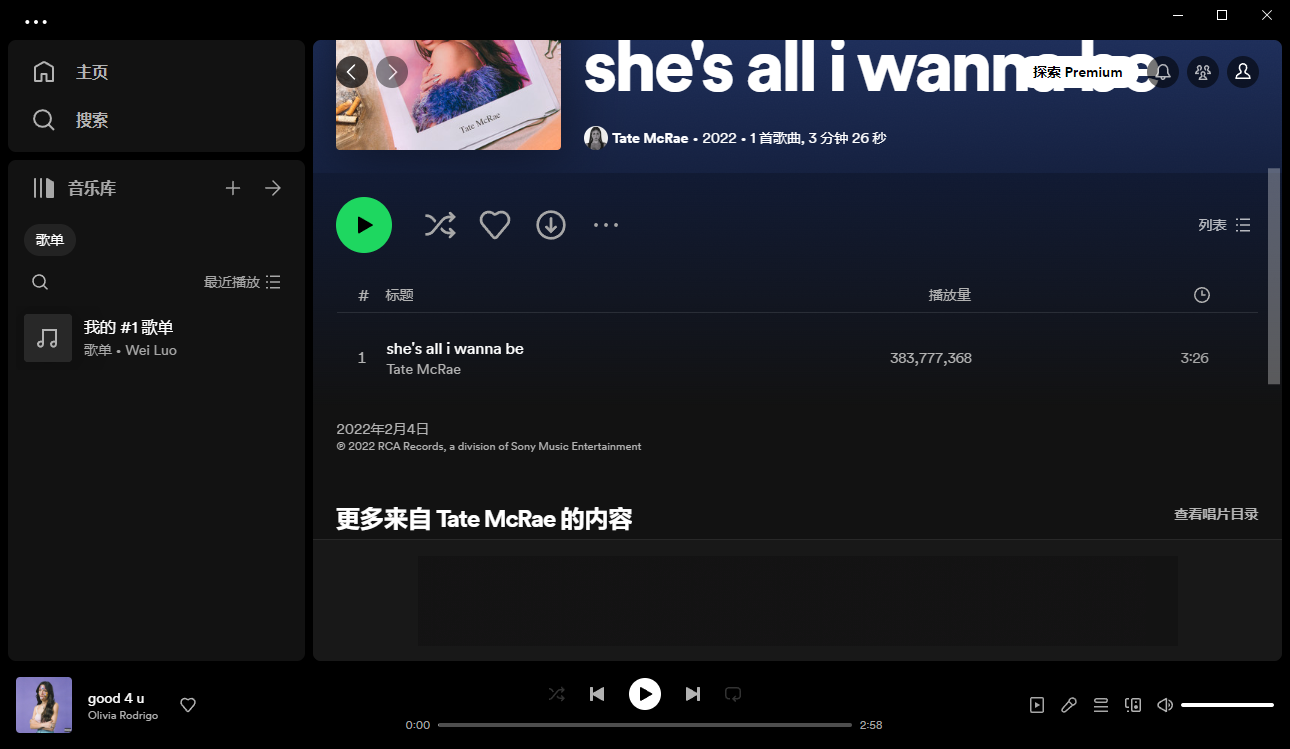 Spotify1.2.25.1011中文官方版3