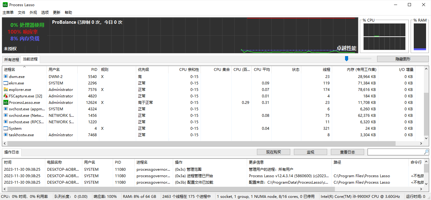 Process Lasso12.4.3.14中文32位官方版2